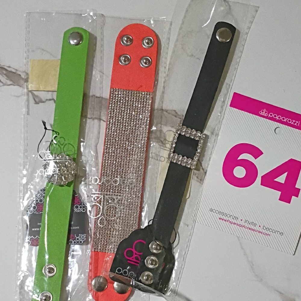 Paparazzi Green, Orange, and Black Belt Trio